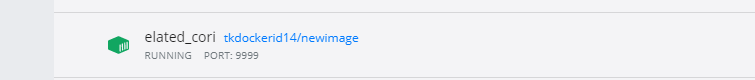 docker container is running